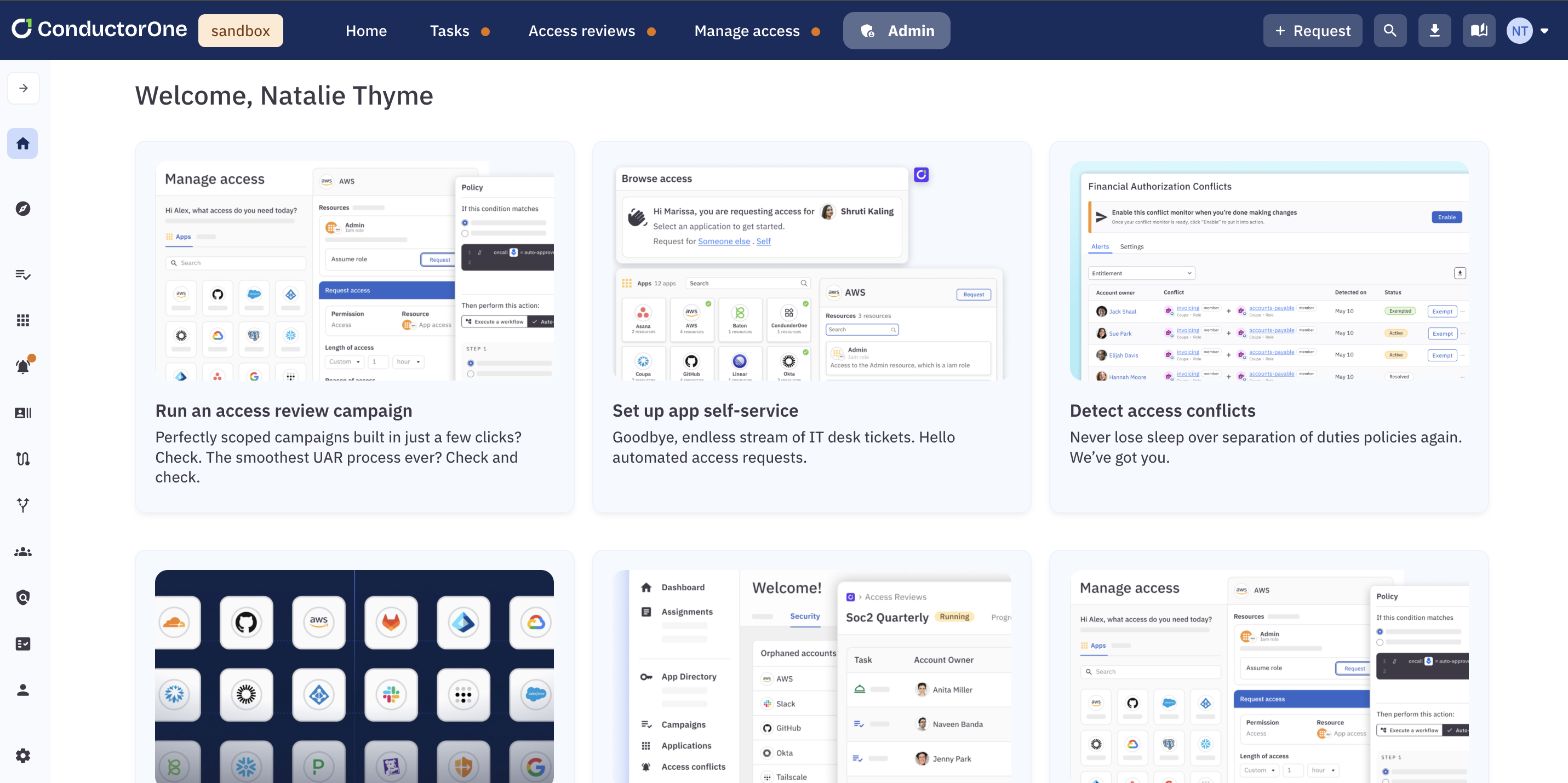 Updated admin dashboard page showing the refreshed nav design and a collapsed left navigation panel.